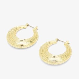 Express X Luv AJ Mini Wave Hoop Earrings